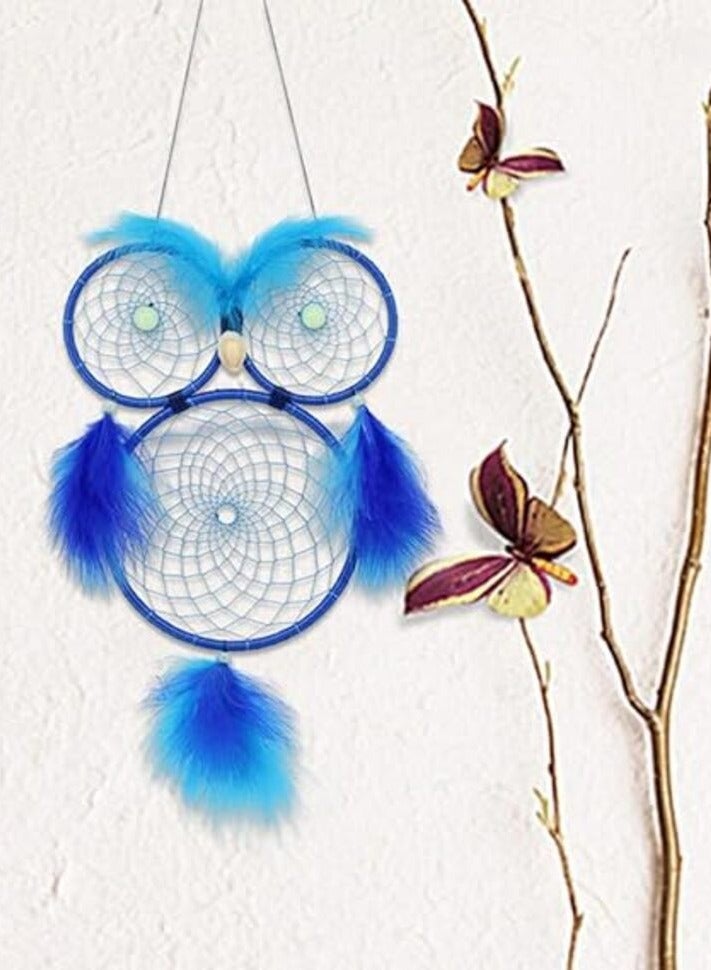 Dream Catcher Blue Evil Eye/Wall Decoration, Glow in the Dark Dream Catchers Hanging for Wall Window Bedroom Living Room Party Wedding Decor or Holiday Gift  - Image 3