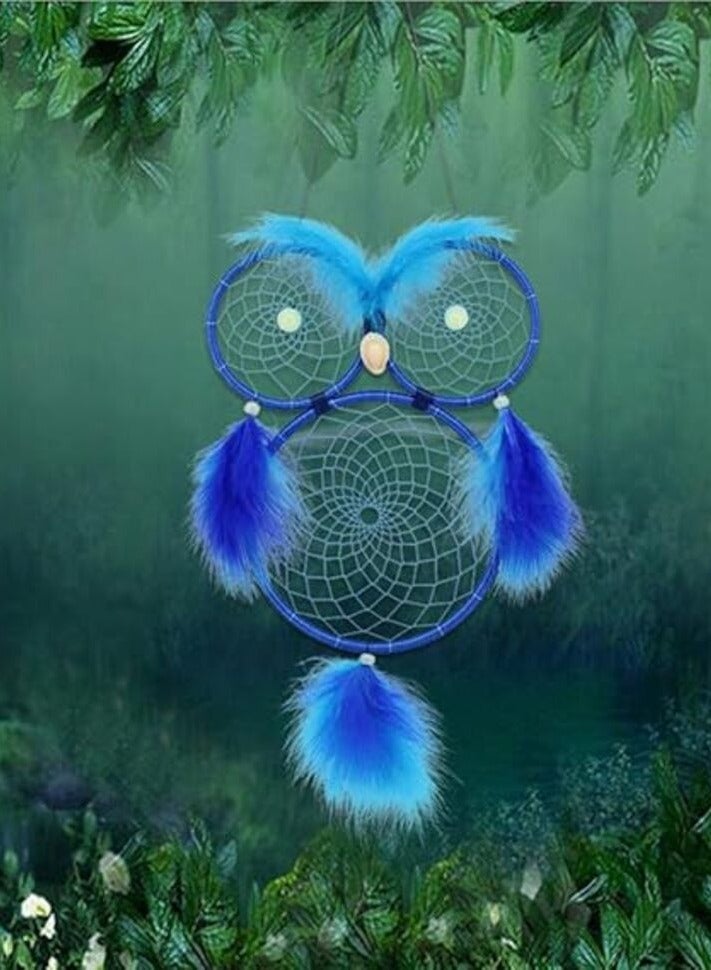 Dream Catcher Blue Evil Eye/Wall Decoration, Glow in the Dark Dream Catchers Hanging for Wall Window Bedroom Living Room Party Wedding Decor or Holiday Gift  - Image 2