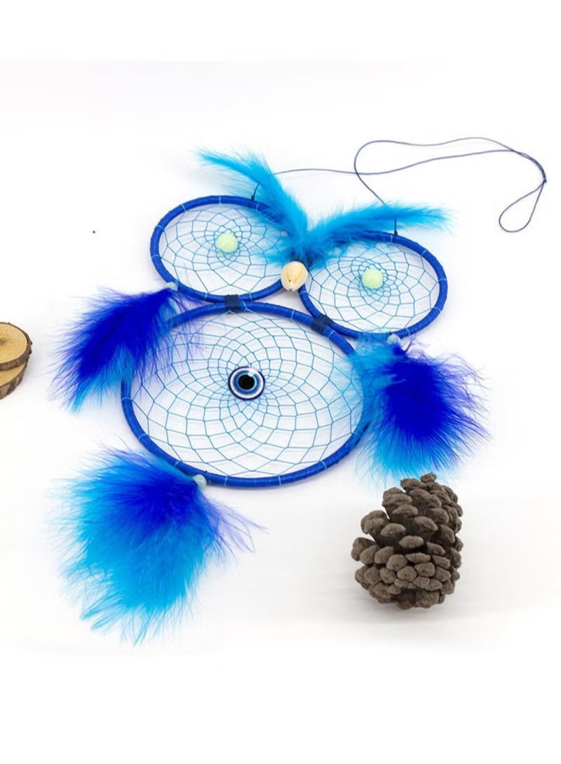 Dream Catcher Blue Evil Eye/Wall Decoration, Glow in the Dark Dream Catchers Hanging for Wall Window Bedroom Living Room Party Wedding Decor or Holiday Gift  - Image 5