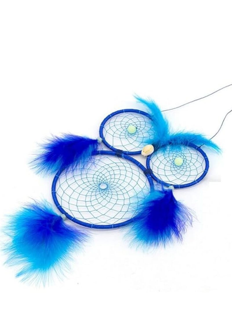 Dream Catcher Blue Evil Eye/Wall Decoration, Glow in the Dark Dream Catchers Hanging for Wall Window Bedroom Living Room Party Wedding Decor or Holiday Gift  - Image 4