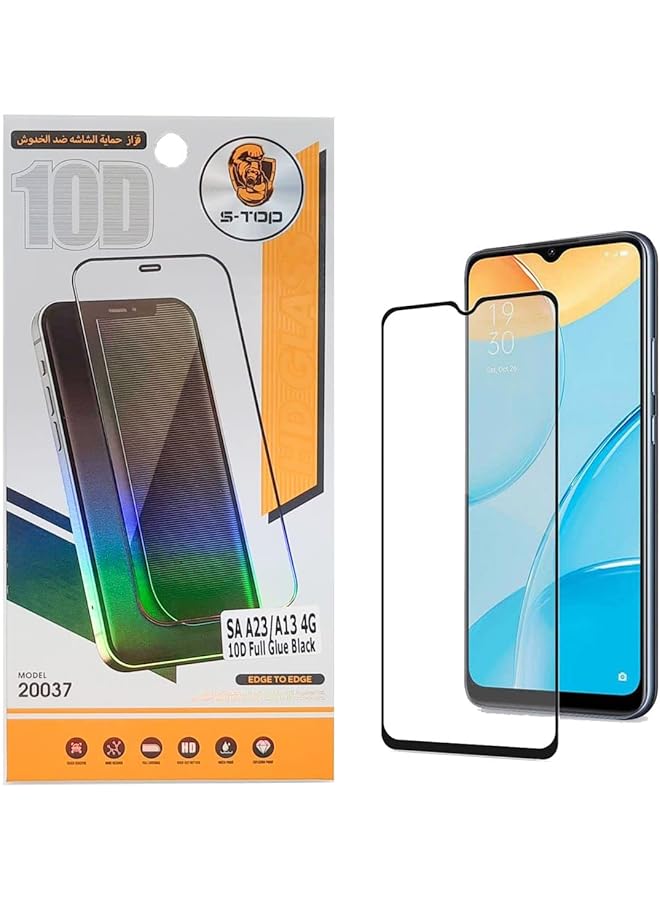 اس-توب واقي شاشة كامل مع إطار محاذاة خالٍ من الفقاعات، زجاج مقسّى عالي الوضوح مضاد للخدش وبصمات الأصابع مقاس 6.1 بوصة متوافق مع Samsung A13 4G - Image 1