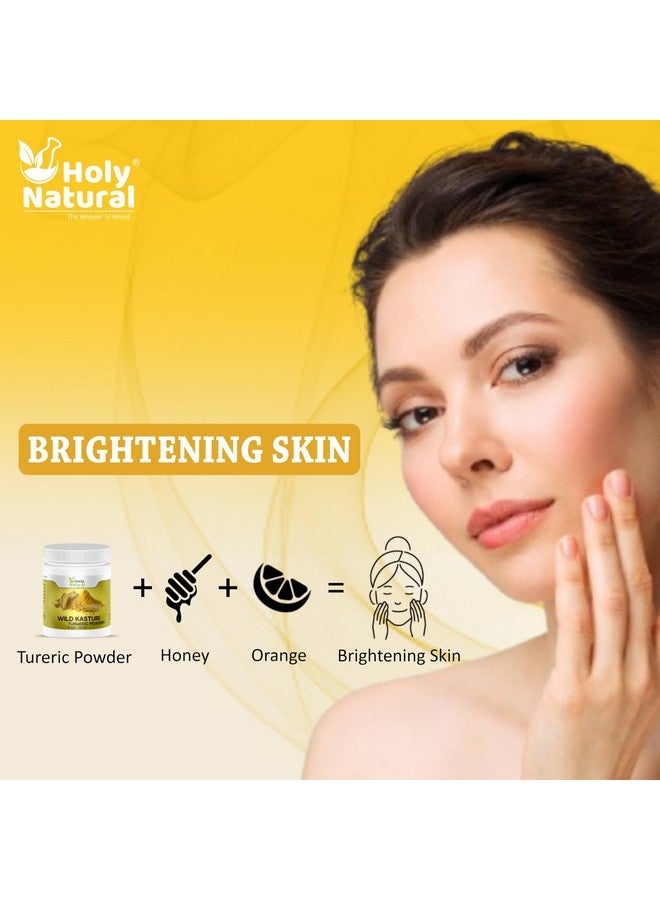 Holy Natural - The Wonder of World Holy Natural Wild Kasturi Turmeric Powder 200gm | Kasturi Haldi, Kasturi Manjal, Jangli Haldi, Curcuma Aromatica Powder, For Face and Skin | For Glowing & Mosturizing Skin - Image 3