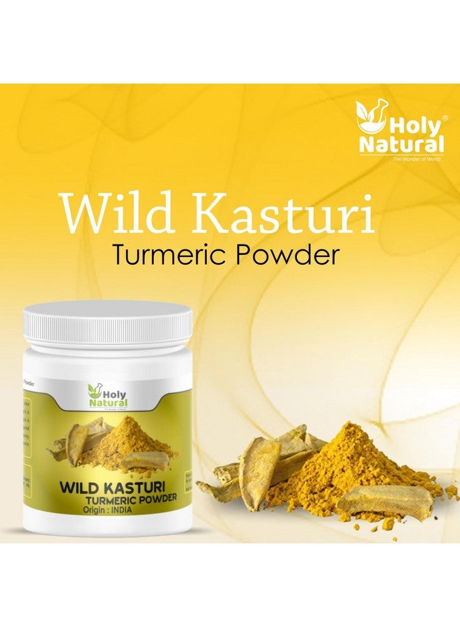Holy Natural - The Wonder of World Holy Natural Wild Kasturi Turmeric Powder 200gm | Kasturi Haldi, Kasturi Manjal, Jangli Haldi, Curcuma Aromatica Powder, For Face and Skin | For Glowing & Mosturizing Skin - Image 2