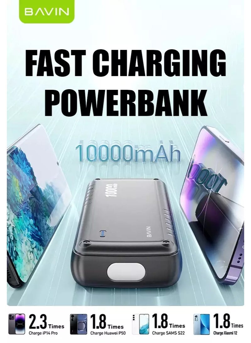 BAVIN PC1015 10000mAh Powerbank & Car Igniter w/ SOS Flashing Light & DO Jack Smart Battery Clip For Car Emergency - Image 5