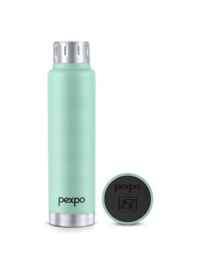 Pexpo Cameo ISI Certified Vacuum Insulated 500ml Stainless Steel Water Bottle - Sea Green| Hot & Cold Upto 6-8 Hours | Leak Proof | Office, School, Gym, & Travelling|Men, Women & Kids - Image 1