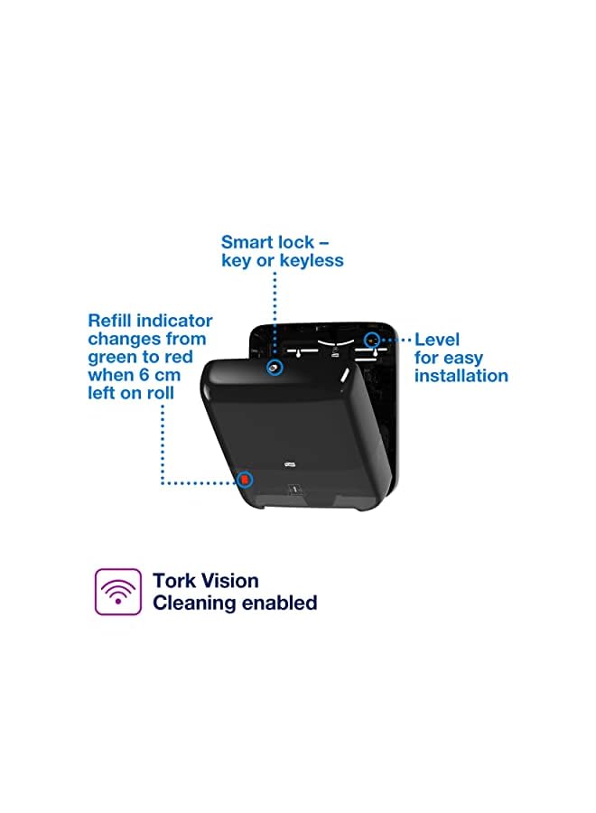 Tork Matic Hand Towel Roll Dispenser Black - Image 2