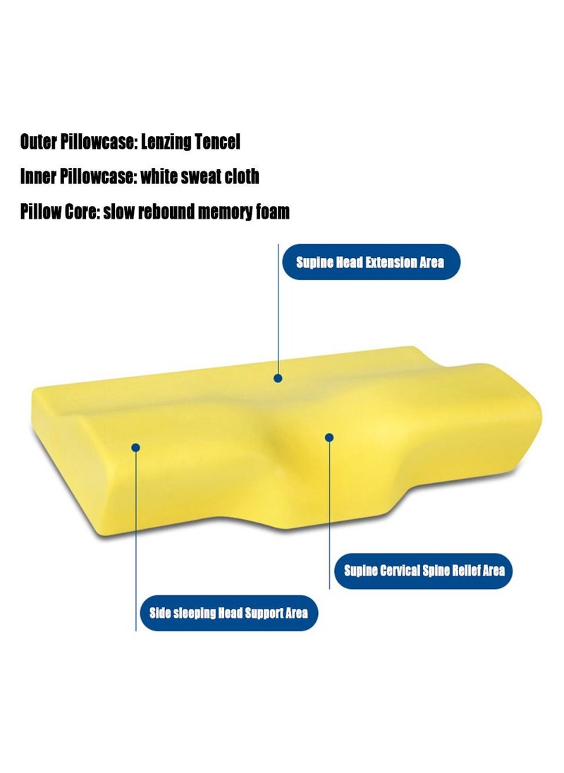 Arabest - Pillow Butterfly Shape Memory Pillow, Slow Rebound Memory Foam Pillow, Neck Pillow (50*30*10cm) - Image 1