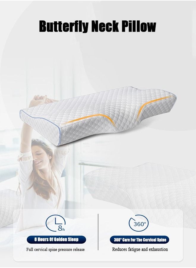 Arabest - Pillow Butterfly Shape Memory Pillow, Slow Rebound Memory Foam Pillow, Neck Pillow (50*30*10cm) - Image 1