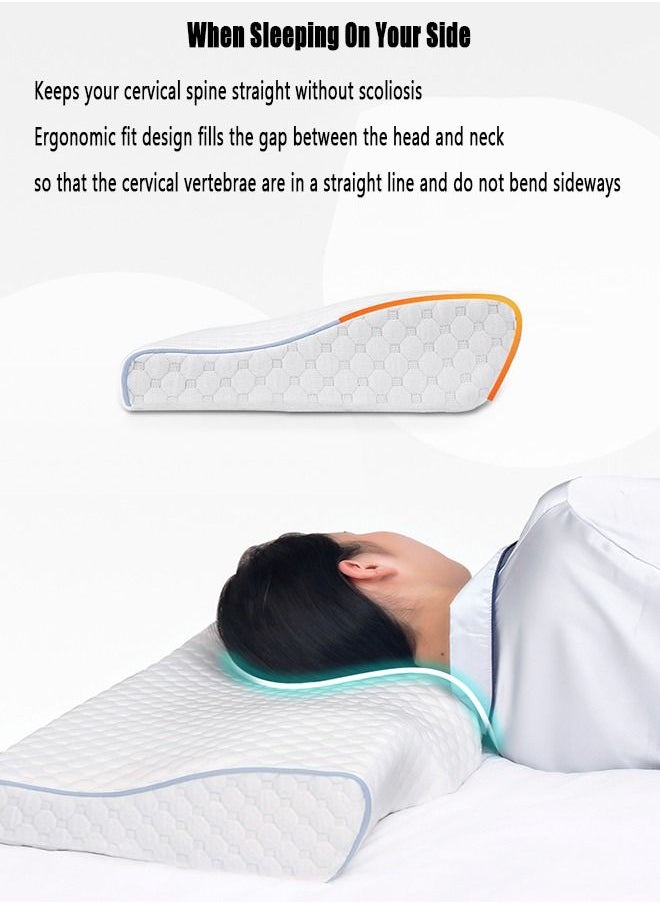Arabest - Pillow Butterfly Shape Memory Pillow, Slow Rebound Memory Foam Pillow, Neck Pillow (50*30*10cm) - Image 1