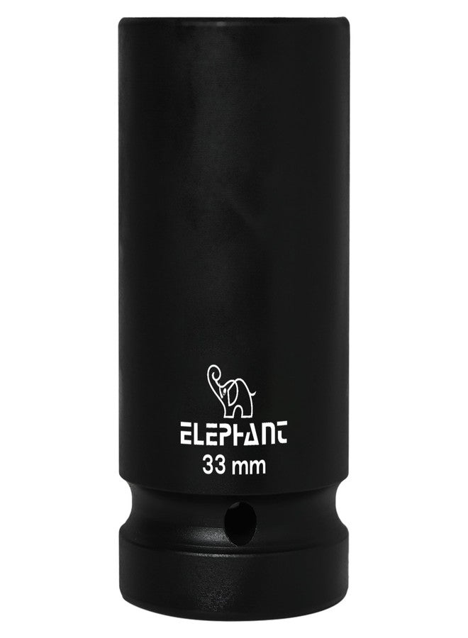 Elephant Metal 1 Inch Square Drive STD Impact Socket | 6-Point | 90 mm Length | 33 mm Size - Image 1
