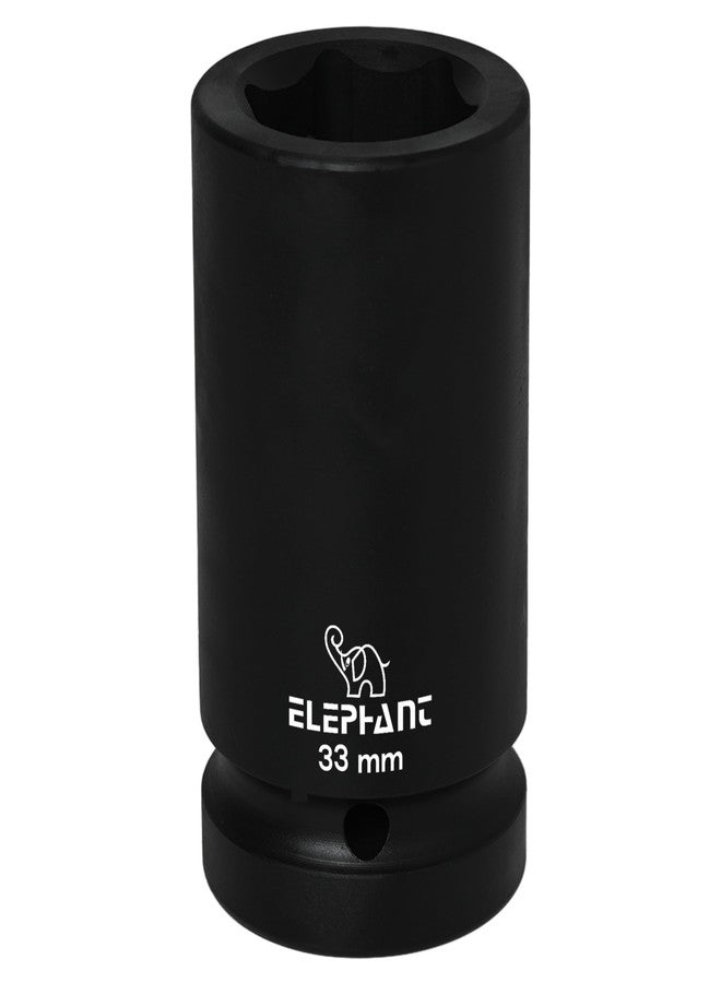 Elephant Metal 1 Inch Square Drive STD Impact Socket | 6-Point | 90 mm Length | 33 mm Size - Image 2