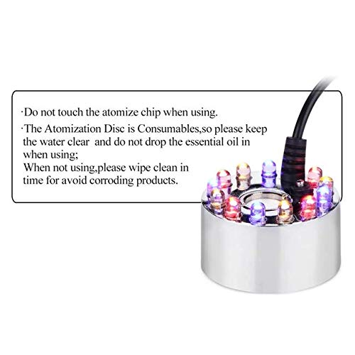 Saif 12 LED Multicolor Changing Mist Maker Fogger Water Fountain Pond Fog Machine Atomizer Air Humidifier - Image 5