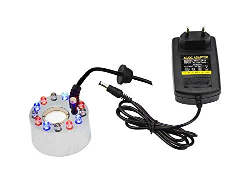 Saif 12 LED Multicolor Changing Mist Maker Fogger Water Fountain Pond Fog Machine Atomizer Air Humidifier - Image 1