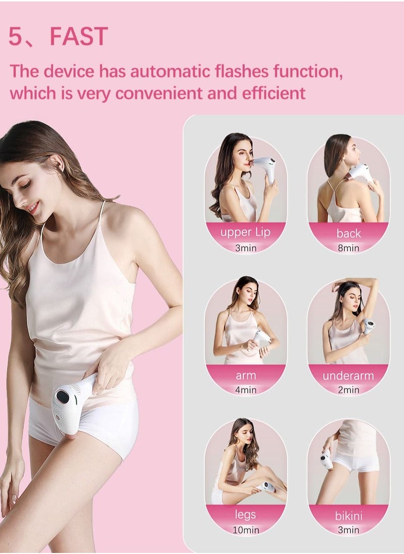 KinseiBeauty - IPL Hair Removal Device, 5000,000 Flashes Painless Permanent Lazer Hair Remover, 5 Energy Levels, 2 Modes, for Women and Men - Image 1