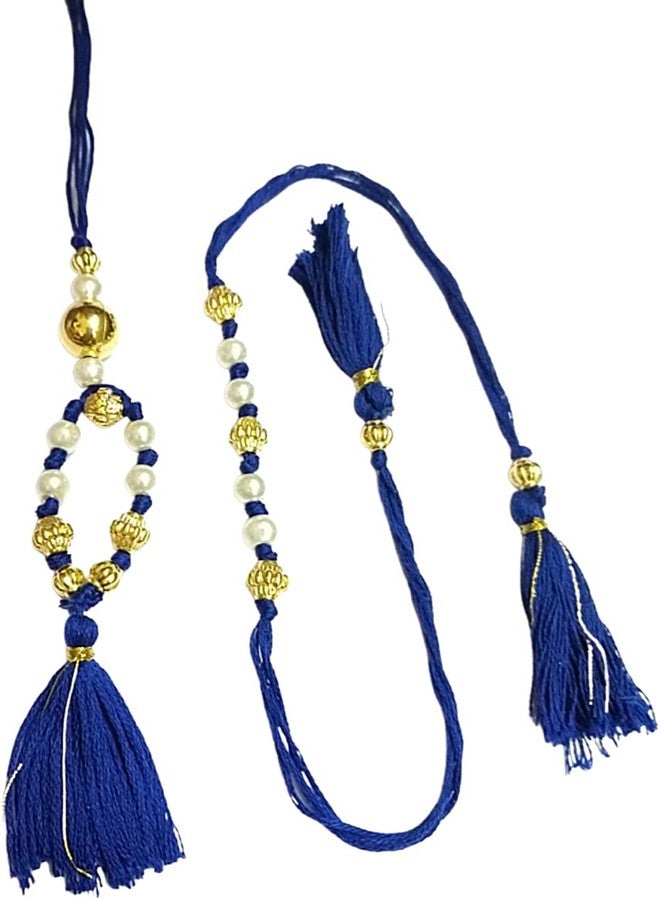Krishna Rakhi set for Bhaiya Bhabhi Fancy lumba with fancy beads designer for Rakshabandhan in pair Bhaiya Bhabhi rakhi - Image 1