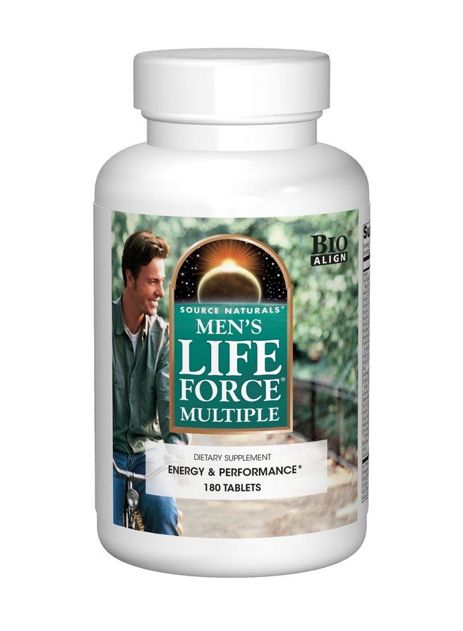 Source Naturals Men's Life Force Multiple Daily Multivitamin & Immune Health Supplement - 13 Essential Vitamins, Nutrients & Minerals - 180 Tablets - Image 1