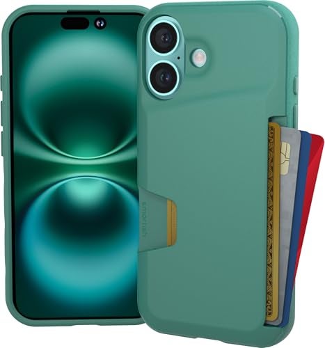 Smartish® iPhone 16 Wallet Case - Wallet Slayer Vol. 1 [Slim + Protective] Credit Card Holder - Drop Tested Holds 4 Cards Hidden Flip Card Slot Cover Compatible with Apple iPhone 16 - So Jaded - Image 1