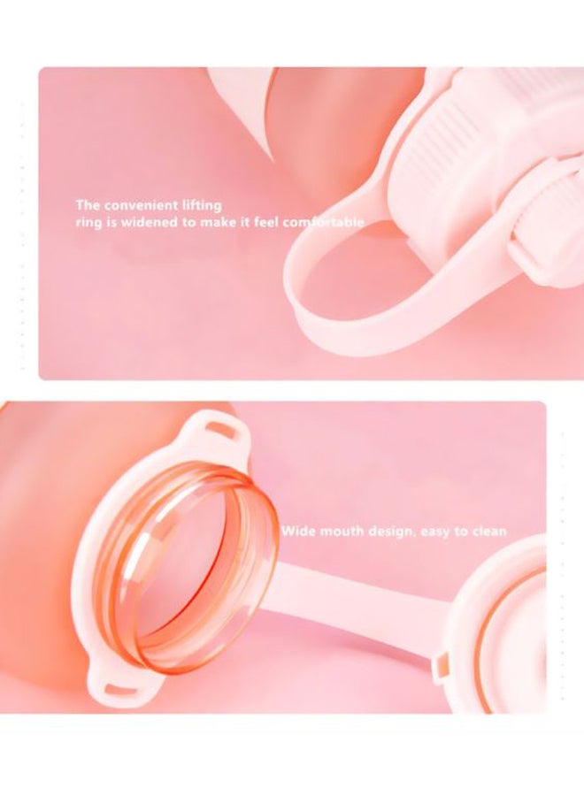 Loquat Plastic Water Cup With Straw Pink 23.9cm - Image 4