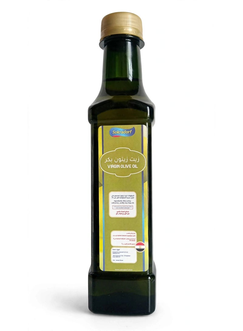 Virgin Olive Oil 250ml Cold Extracted Natural Olive Oil Rich Flavor Premium Quality Cooking Oil for Salads Dressing Frying Food Grade Bottle
