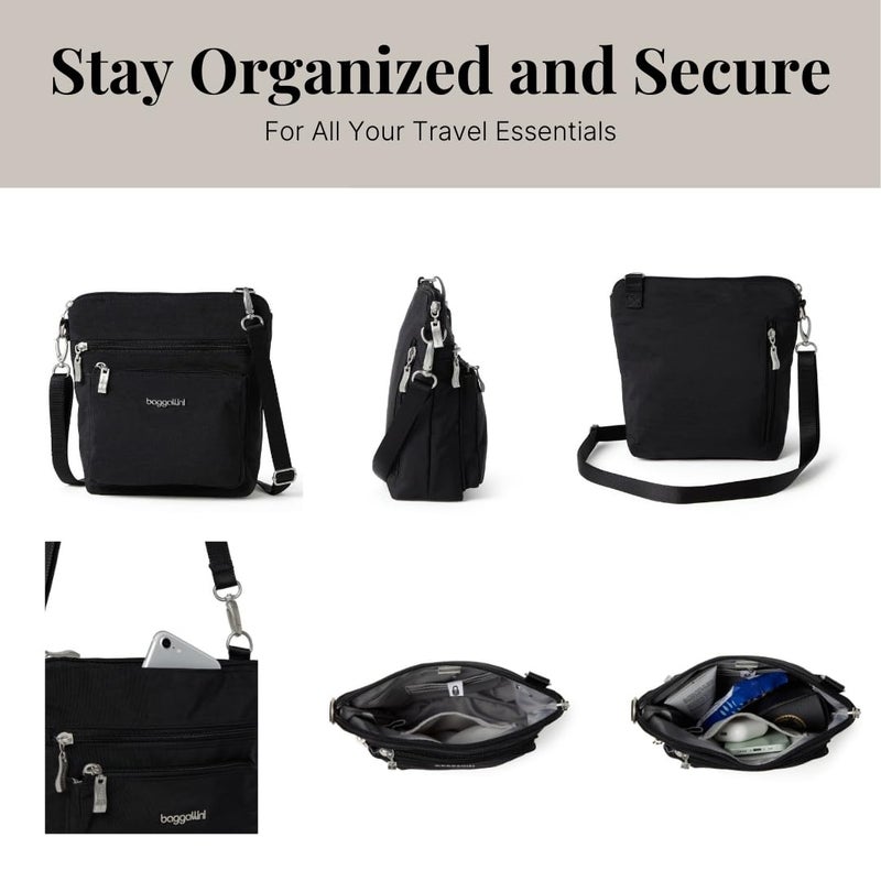 Baggallini Women's Modern Pocket Crossbody, Black - Image 5