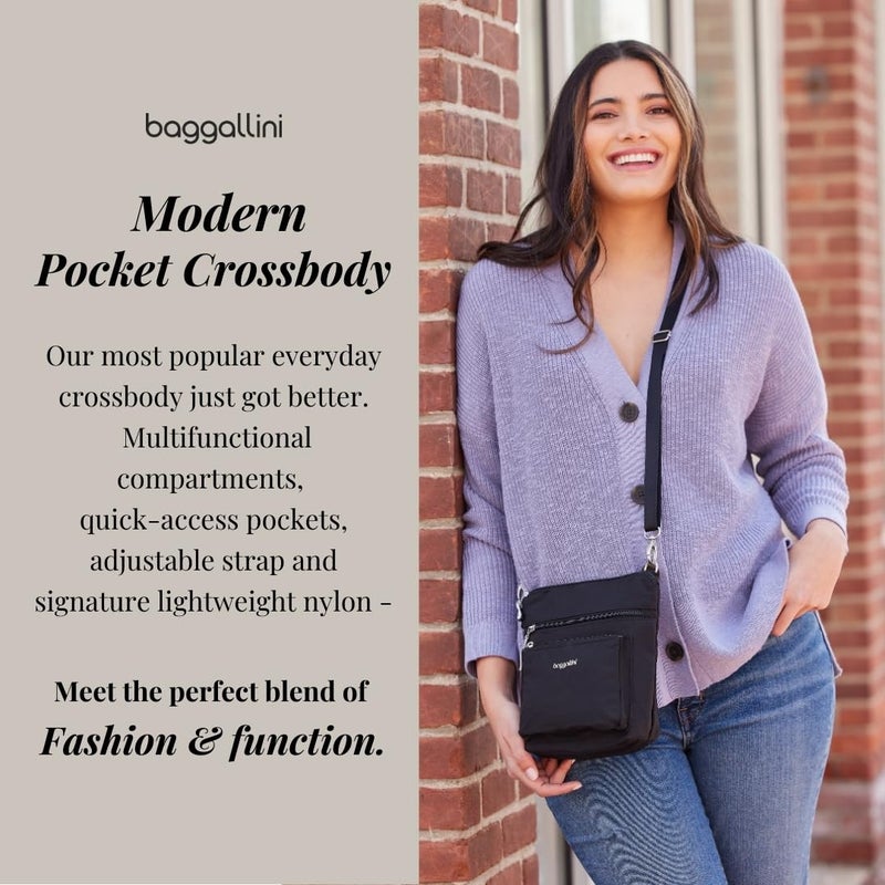 Baggallini Women's Modern Pocket Crossbody, Black - Image 2
