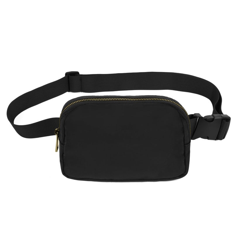 VOROLO Waist Pack for Running Fanny Pack for Women and Men Gift Crossbody Belt Bag Bum Bag with Adjustable Strap for Sports for Men and Women Black with rope - Image 5