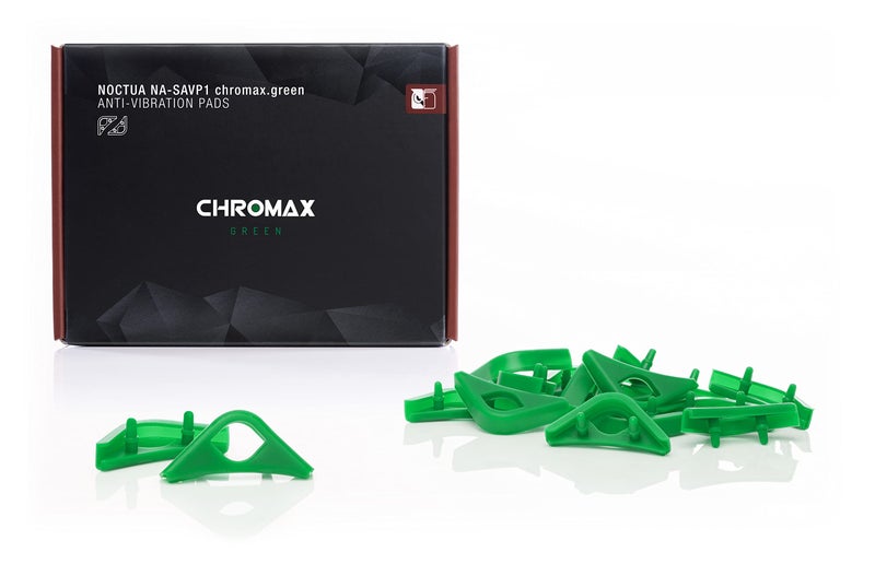 Noctua NA-SAVP1 chromax.Green, Anti-Vibration Pads for 120/140mm Noctua Fans (16-Pack, Green) - Image 2