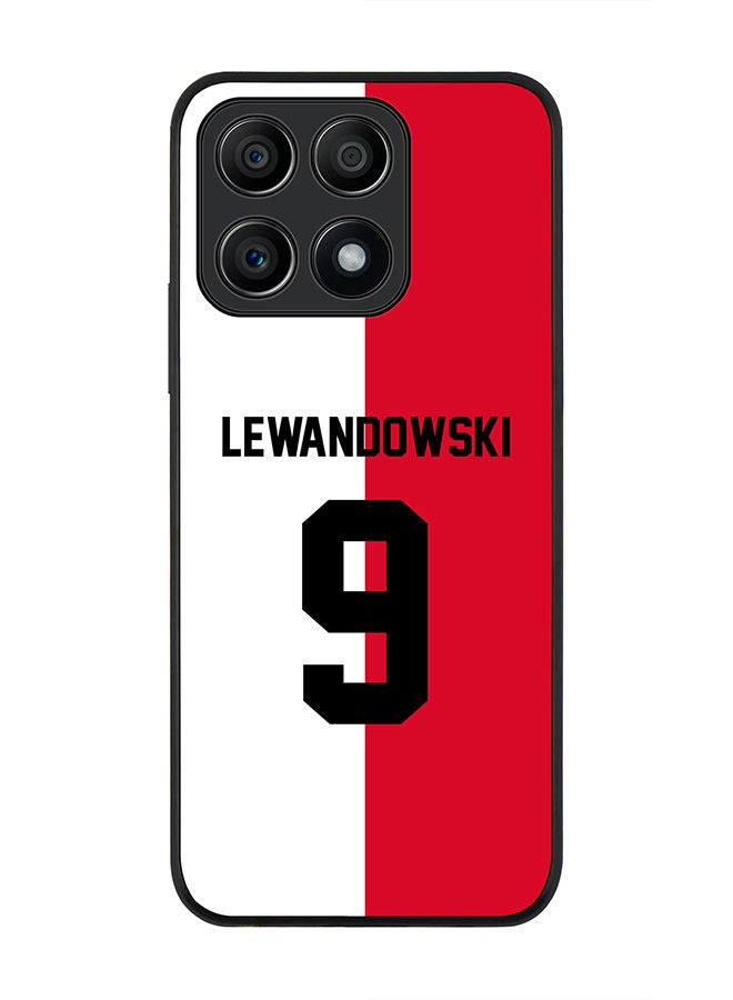 Stylizedd Rugged Black edge case for Honor X8A 4G Slim fit Soft Case Flexible Rubber Edges Anti Drop TPU Gel Thin Cover -Poland-Lewandowski - Image 1