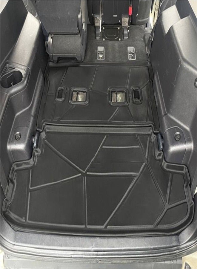 Generic Mitsubishi Pajero Trunk Mat. Rear Cargo Boot Liner for Pajero 2002-2023 Models Lwb, Tpe Mats Heavy Duty, Black, Pajero Accessories  - Image 2