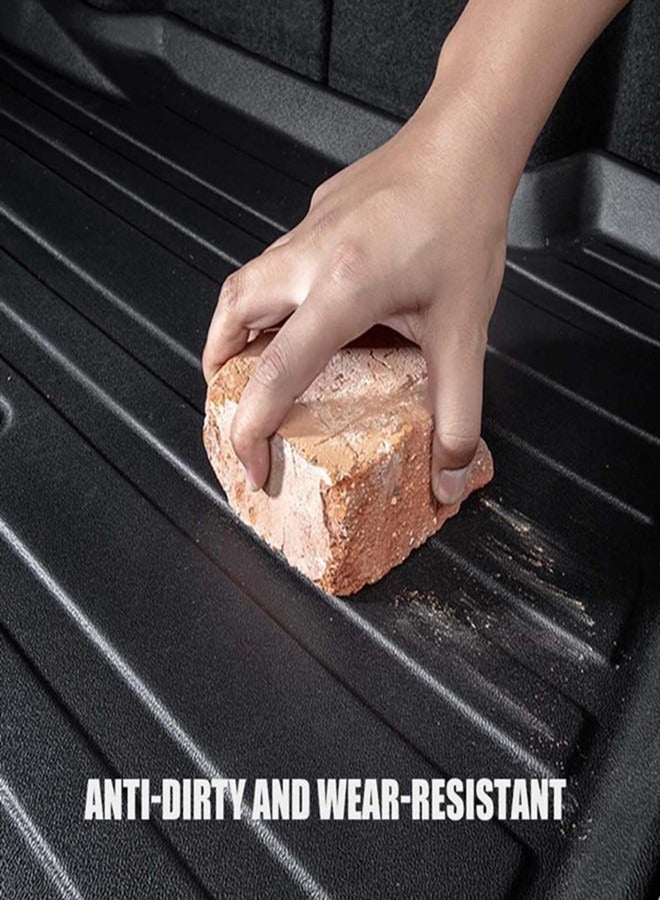 Generic Mitsubishi Pajero Trunk Mat. Rear Cargo Boot Liner for Pajero 2002-2023 Models Lwb, Tpe Mats Heavy Duty, Black, Pajero Accessories  - Image 3