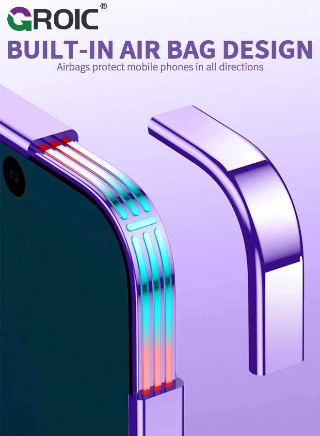 GROIC حافظة مصممة لهاتف iPhone 15 Plus، شفافة بتصميم نمط الأزهار، غطاء واقٍ مقاوم للصدمات، غطاء هاتف بتصميم الهندباء المطلي لهاتف iPhone 15 Plus 6.7 بوصة - Image 4