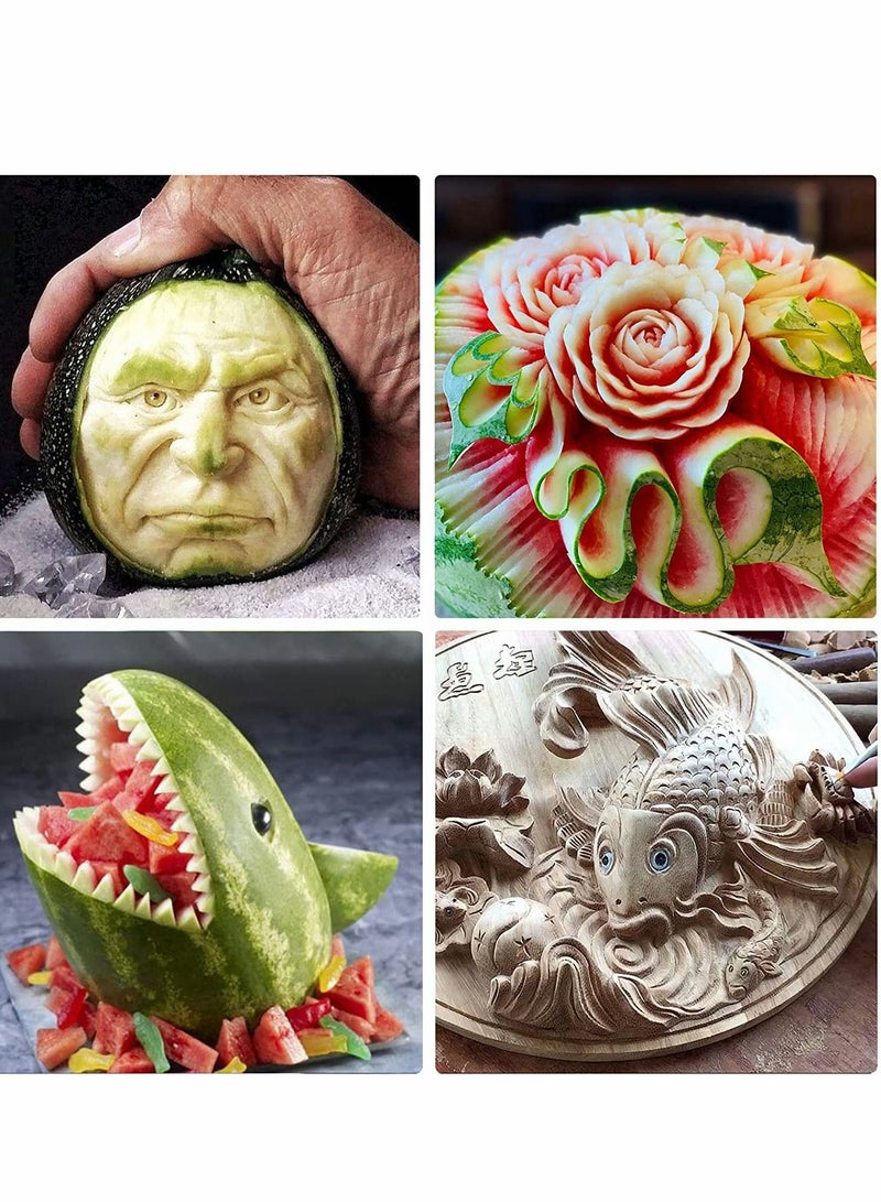 Craft Knife Set, Precision Exacto Utility Art Pumpkin Wood Carving Hobby Knife Blades Making Set Kit, 2 Pc with 14 Blades - Image 5