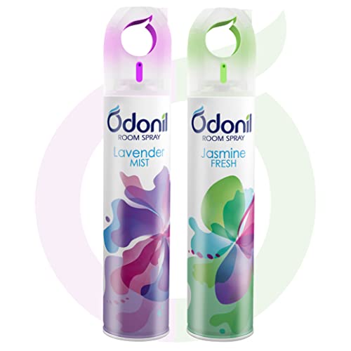 Odonil Air Freshener Room Spray - 440 ml Combo (Pack of 2, 220ml each) | Lavender Mist & Jasmine Fresh | Nature Inspired Fragrance for Home & Office | Long Lasting Fragrance | Instant Freshness - Image 1