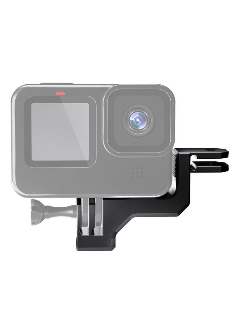 CNC Action Camera Vertical Bracket Adjusting Arm Adapter for Gopro Hero 12 11 10 9 Black Vertical Shooting First View Accessories Mount - Image 1
