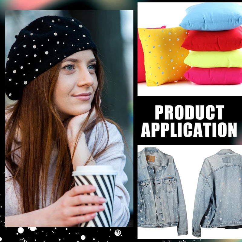 Glenmal 12 Sheet Ironon Rhinestone Sheets Crystal Transfers Glitter Hotfix Rhinestone Decals Hot Melt Patches in 2 Styles for Clothing Craft DIY Decor - Image 2