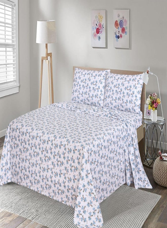 RUVANTI Flannel Sheets Twin Size - 100% Cotton Double Brushed Twin Sheets Set, Deep Pockets 16 Inches, All Seasons Breathable & Extra Soft Bed Sheets, Warm & Cozy, 3 Piece, Cloud Nine - Image 2