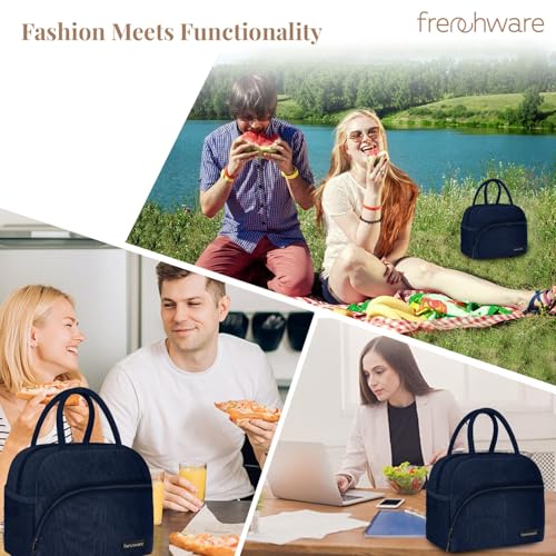 Frenchware Insulated Lunch Bag (8 Litre, Blue), Office Tiffin Bags for Men and Women, Hot & Cold Travel Lunch Box for Men, Tiffin Box & Bottles, Lunch Bag for Office, Picnic Bag (Blue) - Image 5