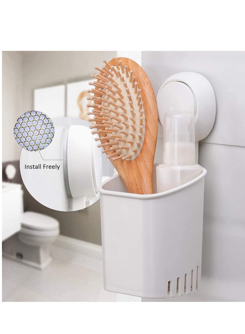 SYOSI Toothbrush Holder Suction Cup Organizer No Drilling Waterproof Wall Mounted Electric for Toothpaste Razor Shower Bathroom Kitchen - Image 1