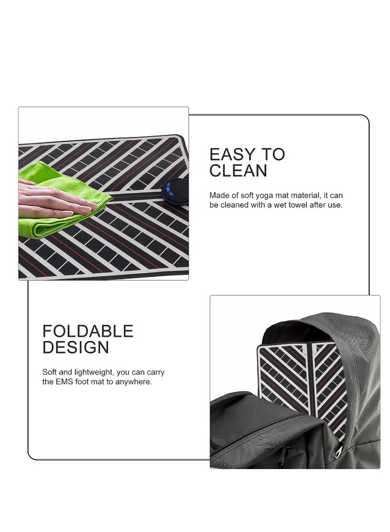 SYOSI Foot Massager Pad, Foldable Protable Electrode Foot Stimulator Mat, Increase Blood Circulation Leg Reshaping Foot Massager Foot Mat, 1 Pcs - Image 2