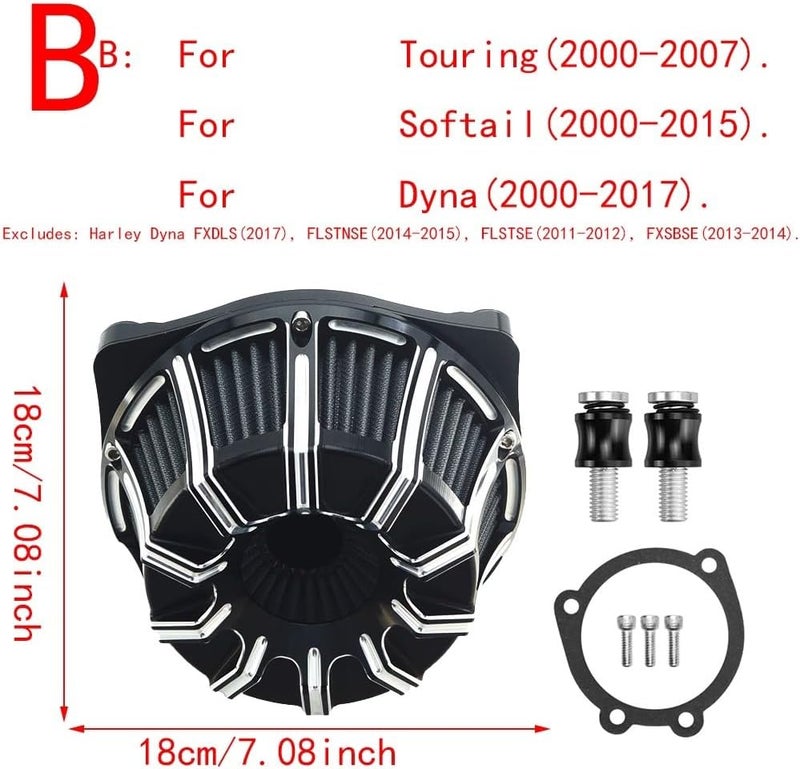 Wivplex Inverted Big Sucker Air Cleaner Filter for Harley Motorcycles - Image 2