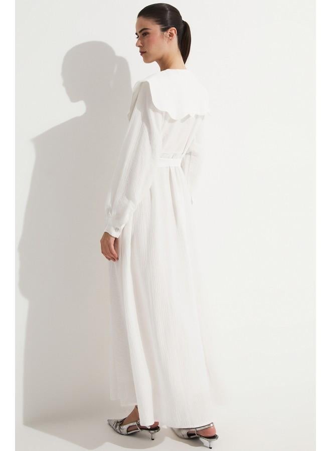 جون فستان ماكسي بياقة - Image 5