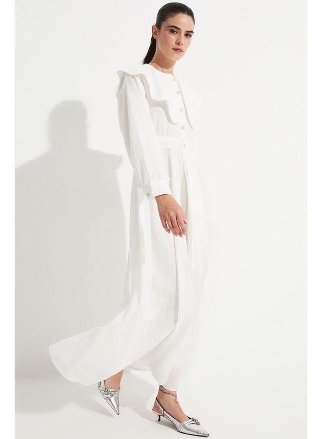 جون فستان ماكسي بياقة - Image 2