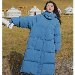 Winter Long Down Cotton Coat Womens Korean Hooded Parka denim blue - pzsku/Z408BC6616B80F4E1CD45Z/45/1746195215/b19605d0-4326-4c2e-820e-2361e6064cfd