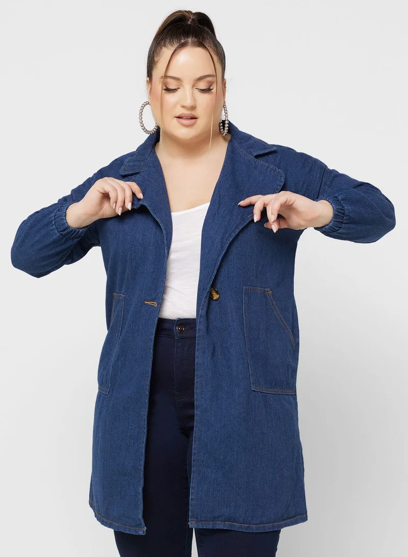 Ginger Plus Denim Trench Coat