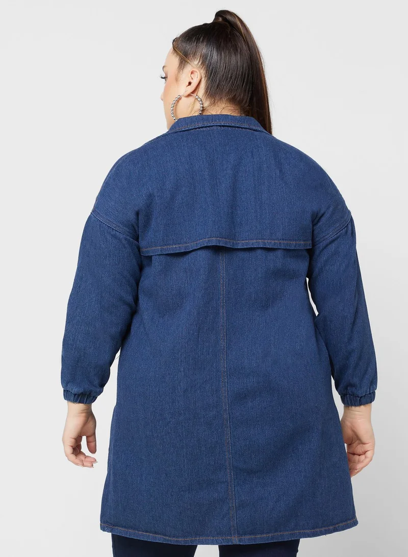 Ginger Plus Denim Trench Coat
