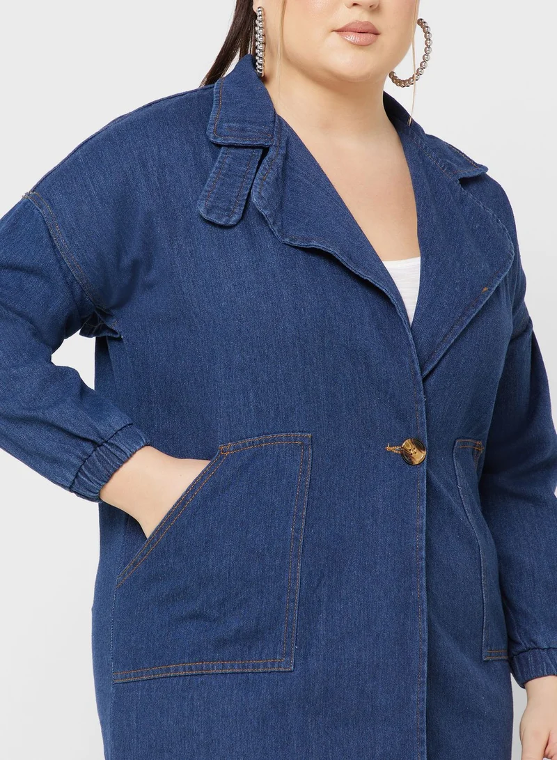 Ginger Plus Denim Trench Coat