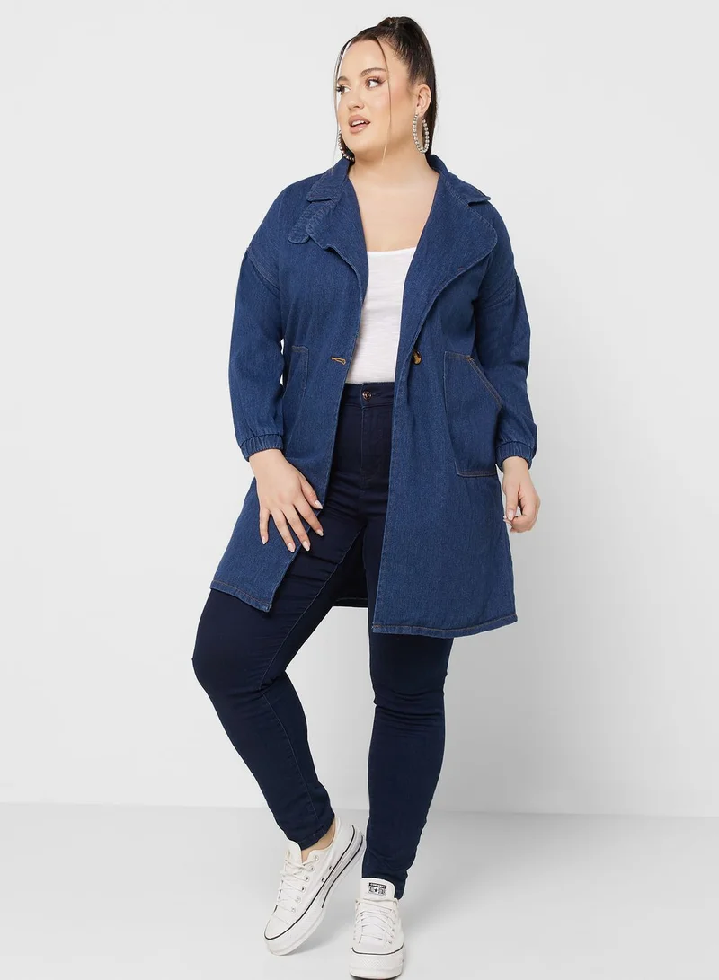 Ginger Plus Denim Trench Coat