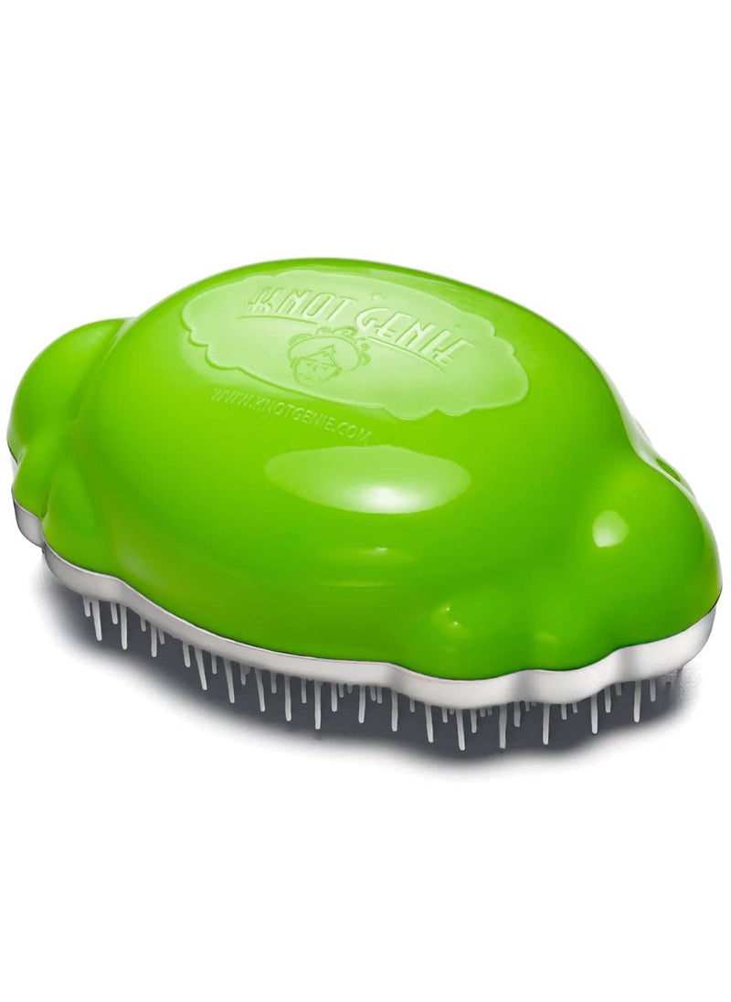 knot Genie Knot Genie Teeny Detangling Hair Brush for Kids Lovely Locks Lime  Perfect Detangling Brush for Curly Hair Gently Separate Tangles Leaves Hair Smooth and Shiny  The Pain Free Knot Detangler 