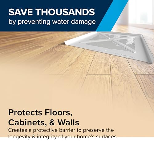 Camco Dishwasher Drain Pan - Protects Floors, Cabinets, Walls & Features Front Opening for Easy Leak Detection - Crafted of Heavy-Duty Polymer - 24” x 20-1/2” (20600) - Image 4