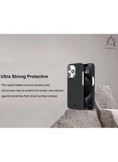 A-CASE It's My Case Kavar Series Case for iPhone 15 Pro Max Compatible with MagSafe, Slim & Light iPhone 15 Pro Max Case 6.7-inch with a Case-Less Touch Feeling, Aramid Fiber Made  - Black/Grey - pzsku/Z408BE6B968F511B7C8A7Z/45/_/1702044590/5e5a9b40-c856-4d8e-ab3f-4a3365704e4a